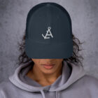 retro trucker hat navy front 62365b2b7bf2b