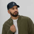 retro trucker hat navy front 62365b2b7c114