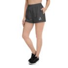 all over print womens recycled athletic shorts white left 6473135695b89