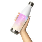 stainless steel water bottle white 17oz front 2 647241e78029a