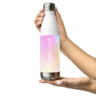 stainless steel water bottle white 17oz front 647241e77c272