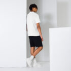 unisex pique polo shirt white back 647b4d9bc2563